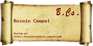 Bozsin Csepel névjegykártya